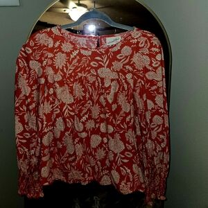Universal Thread Red Floral Blouse